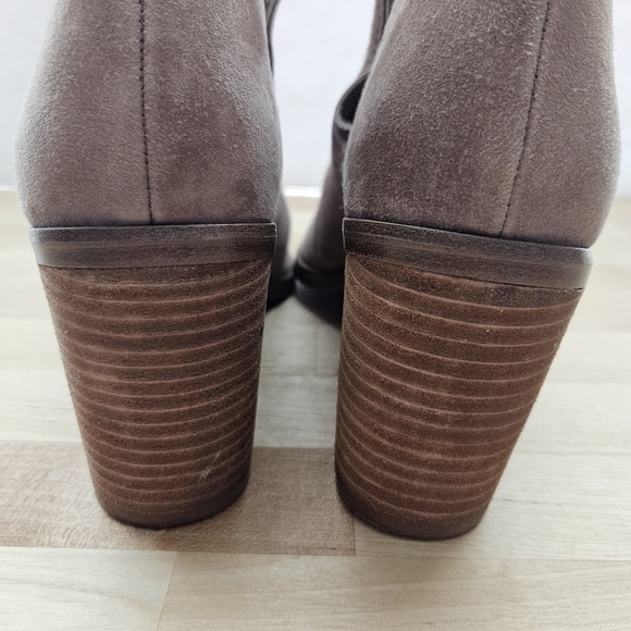 Steve Madden Havannah Brown Tan Block Heeled Pointed Toe Booties Sz 6.5 Fall - Picture 7 of 11